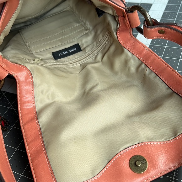 Nine West Shoulder Bag Purse Peach - Picture 8 of 16